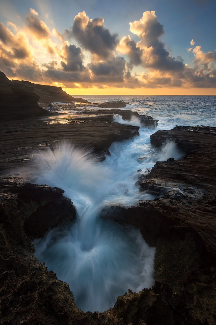 Lanai Lookout; Oahu; Lanai; Lookout; Hawaii; Sunrise; Splash; Blue water; Rami J Photography; Rami Jabaji