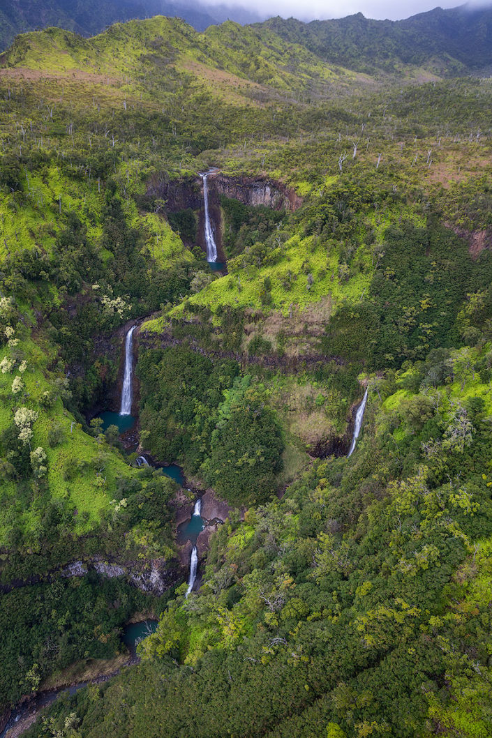 Waterfalls; Kauai; Waterfall; Hawaii; Helicopter Tour; Helicopter; Jack Harter Helicopters; Rami J Photography; Rami Jabaji