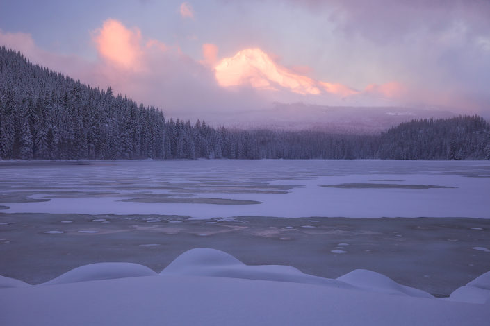 Mt. Hood; Mount Hood; Trillium Lake; Frozen; Lake; Snow; Snowy Trees; Ice; Mountain; Winter; Cold; Rami J Photography; Rami Jabaji